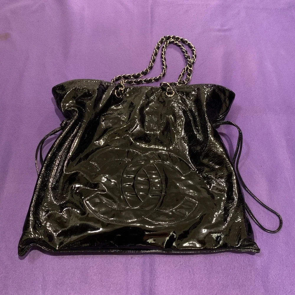 CHANEL black patent
